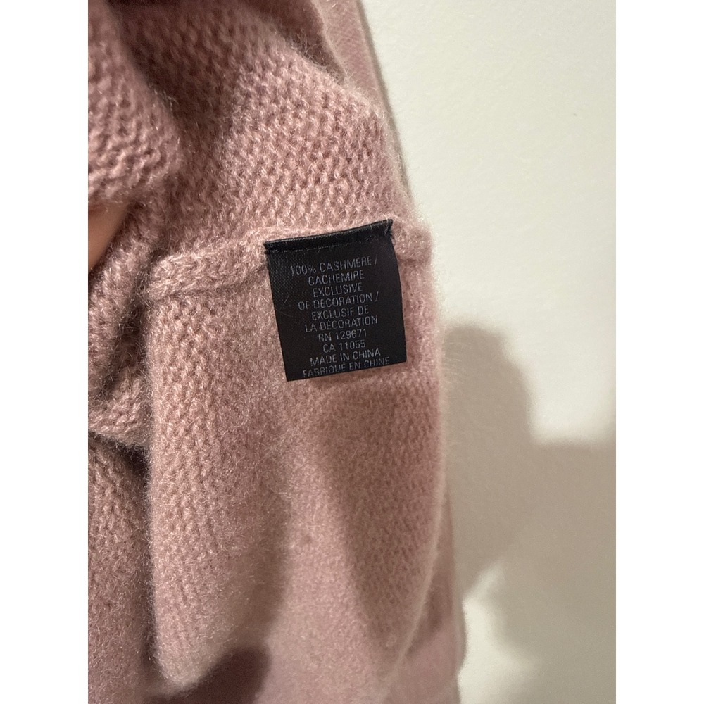 Skull Cashmere Pink Lightweight Hoodie Women's Large Home Girl Embroidered Hood - Picture 3 of 7
